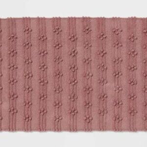 20"x30" Dotted Striped Bath Rug Mauve - Threshold